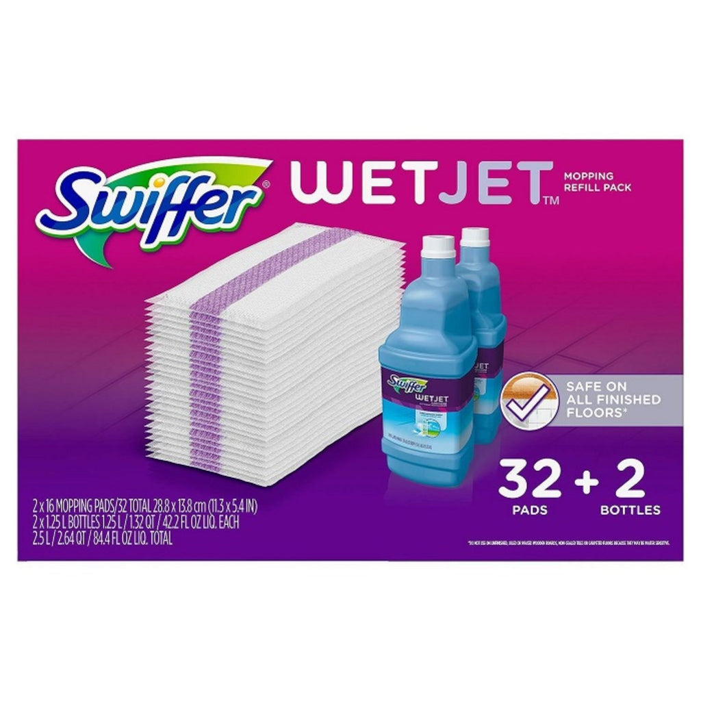 Swiffer, Wetjet Refil 32 ct + 2 x 1.25 L