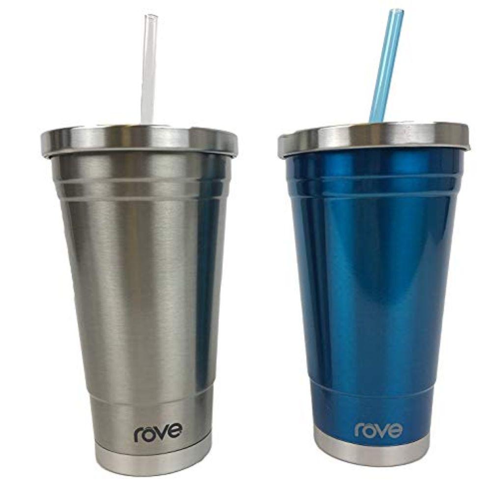 Rove, Stainless Tumblers 2PK Silver + Blue