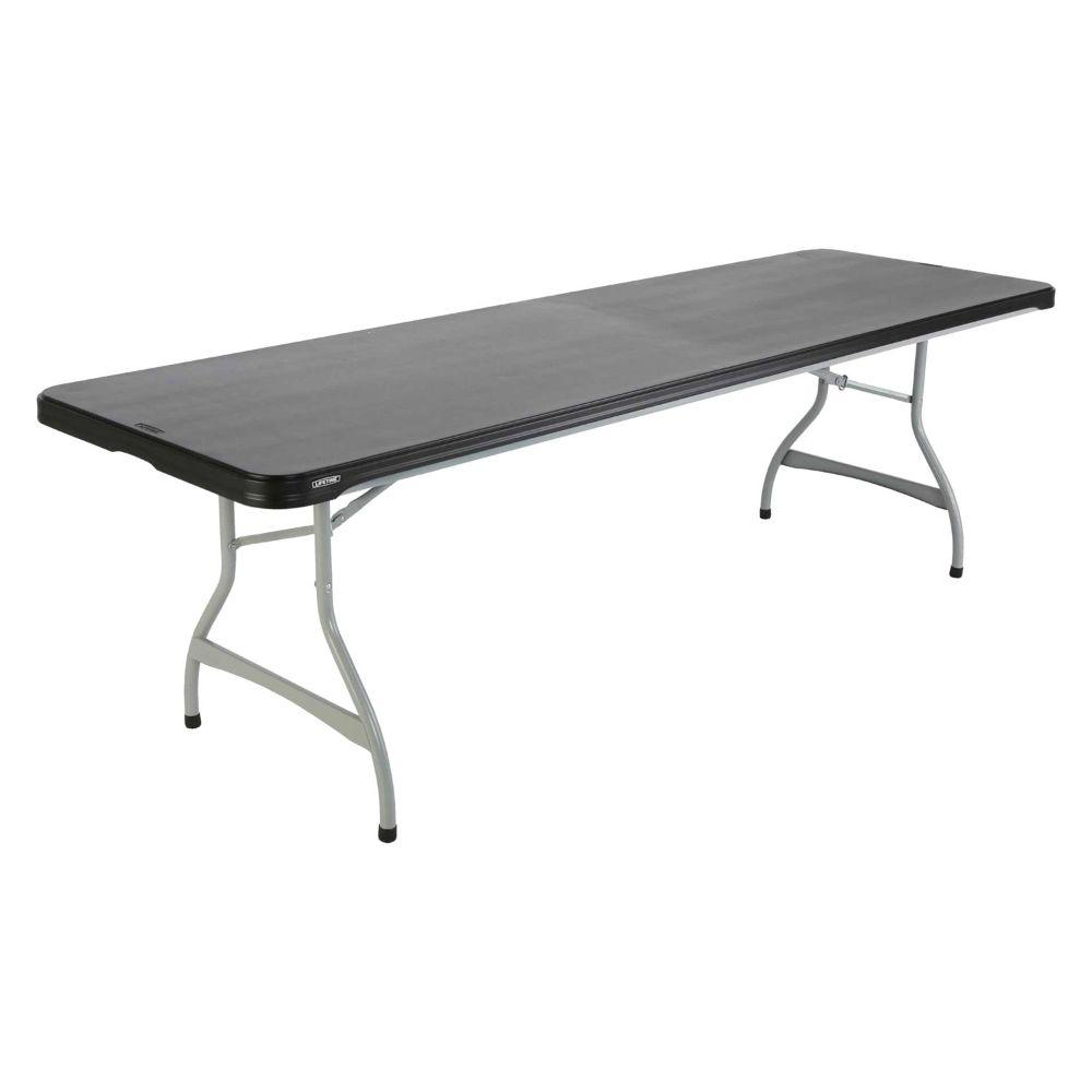 Lifetime, 8-Foot Heavy-Duty Grade Folding Table-Black