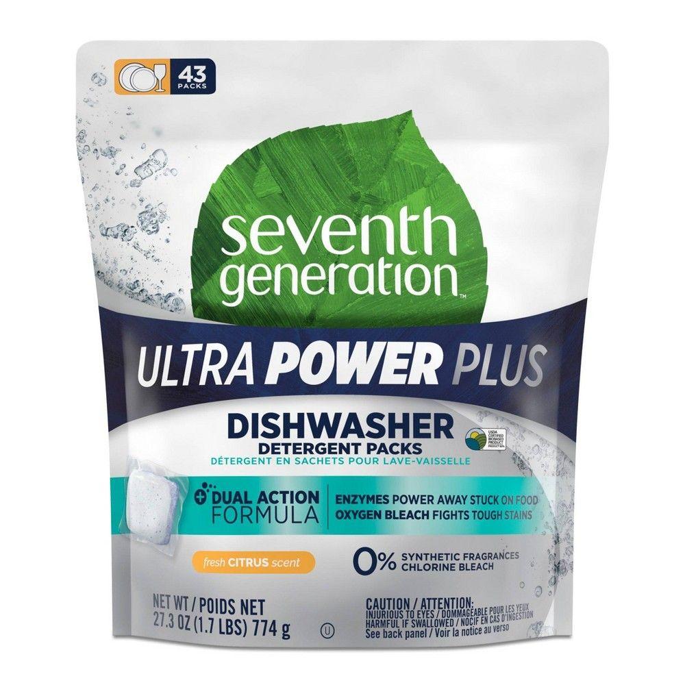 Seventh Generation, Dishwashinging Ultra Power Plus Fresh Citrus Scent, 43ct