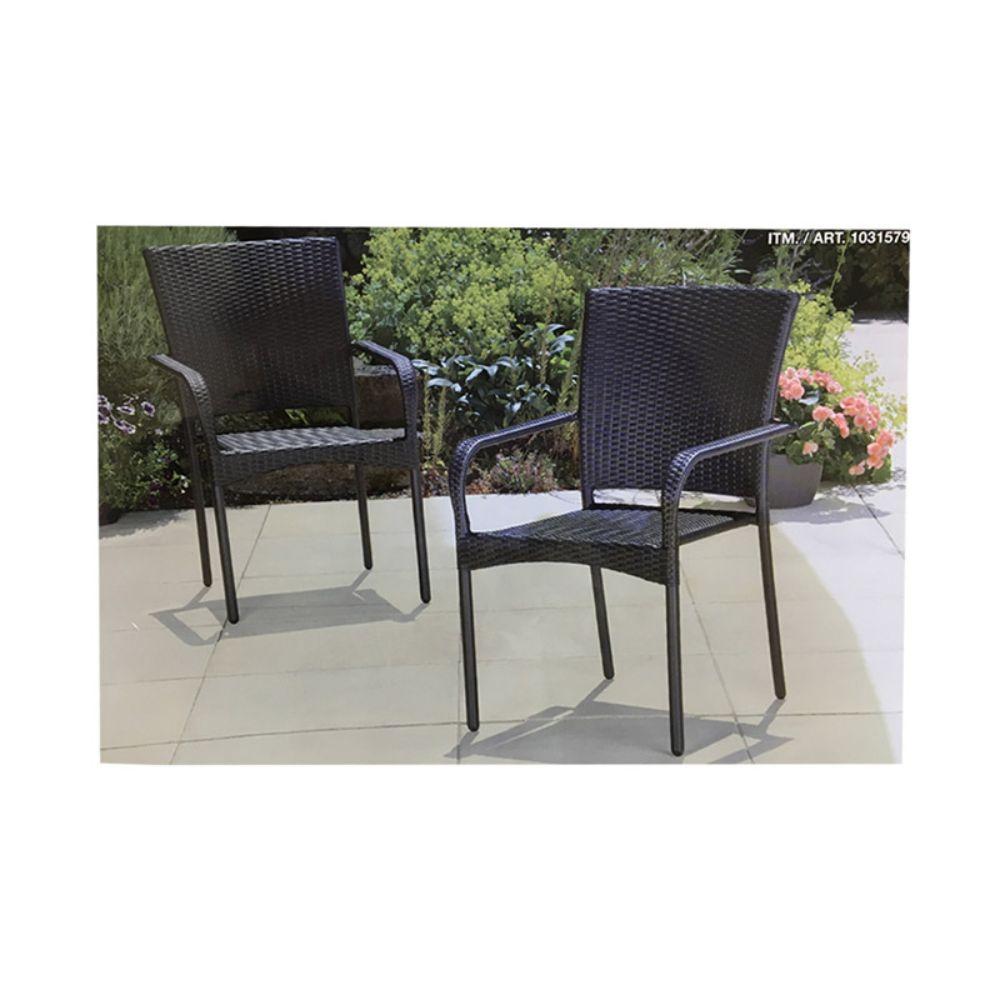 Lifetime Patio Woven Stackable Chairs 2 ct