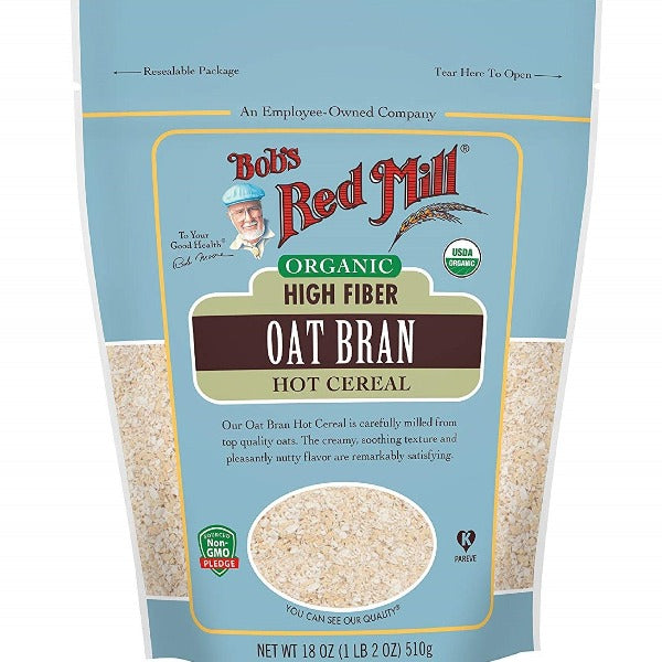 Bob's Red Mill Organic Oat Bran High Fiber Cereal, 18oz