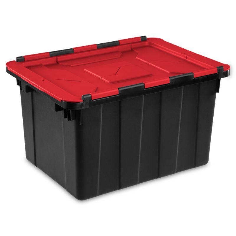 Sterilite Hinged Lid Industrial Tote, 12 Gal 55.2cm x 39.1cm x 31.8cm