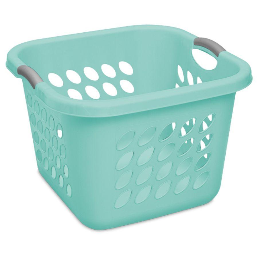 Sterilite Ultra Laundry Basket Aqua, 1.5 Bu