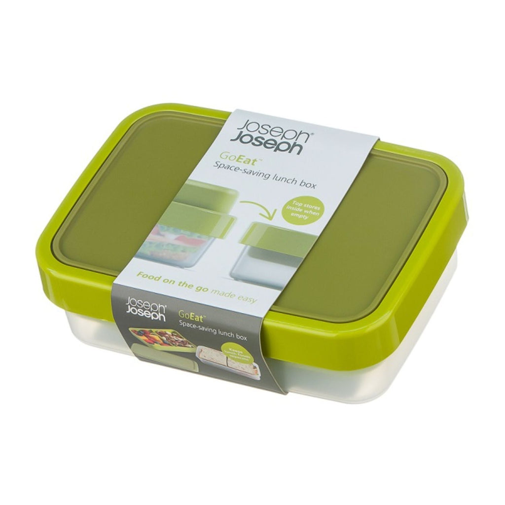 Joseph Joseph, 2-In-1 GoEat Space-Saving Lunchbox, Green