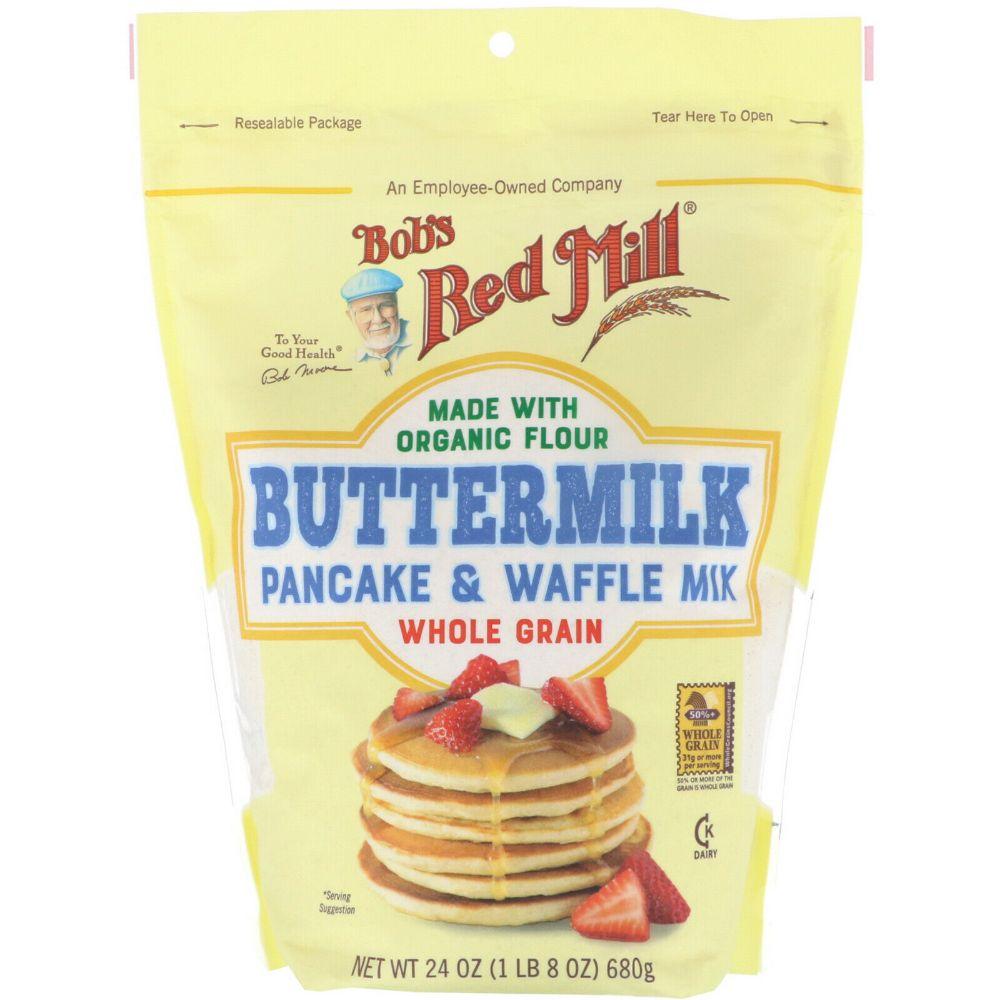 Bob's Red Mill Organic Butter milk Pancake & Waffle Mix, 24 oz