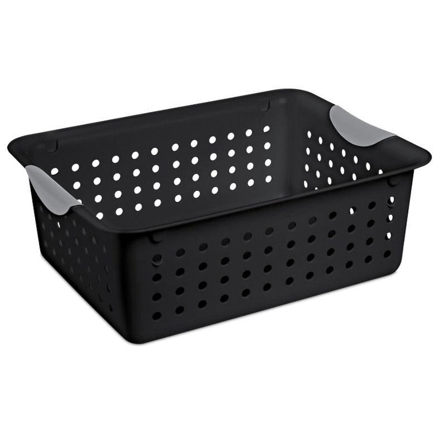 Sterilite Ultra Basket Black, 35L x 27.3W x 12.7H cm