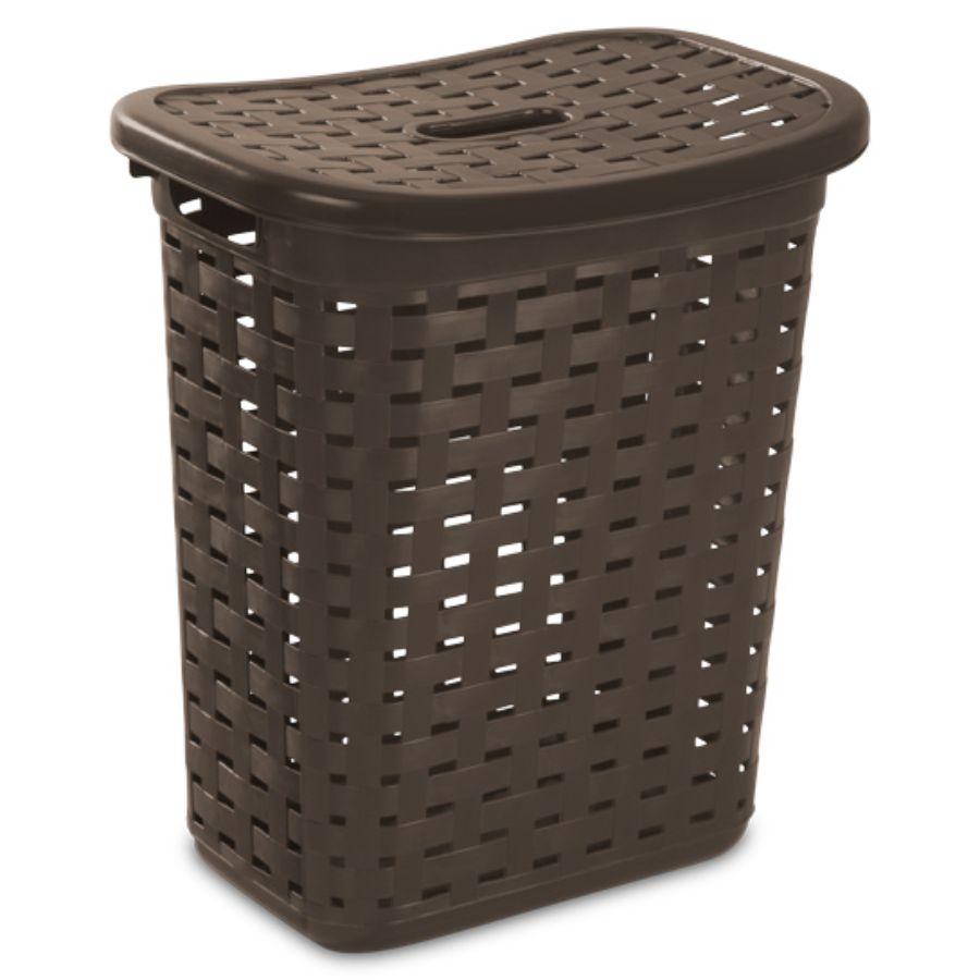 Sterilite Weave Laundry Hamper, Espresso