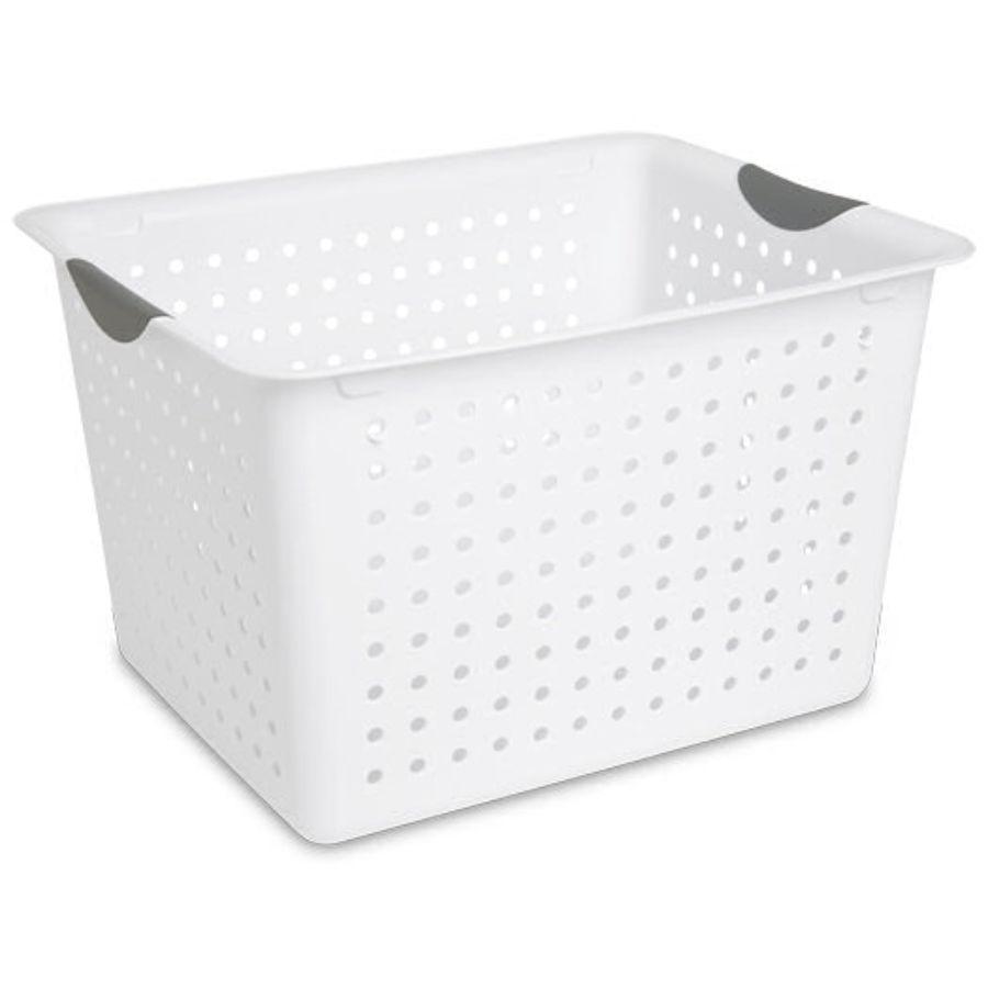 Sterilite Deep Ultra Basket White, 40L x 33W x 25.4H cm