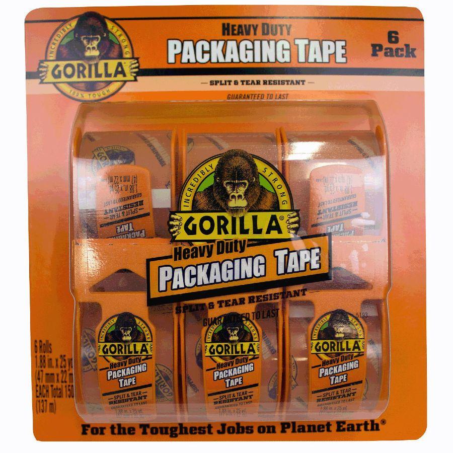 Gorilla Heavy Duty Packaging Tape, 6 Pk