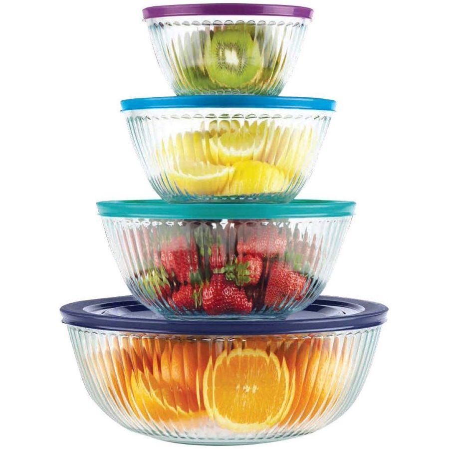 Pyrex Glass Mixing Bowl Set, 4 pcs