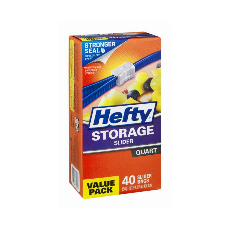 Hefty Storage Slider Quart Size, 40 ct