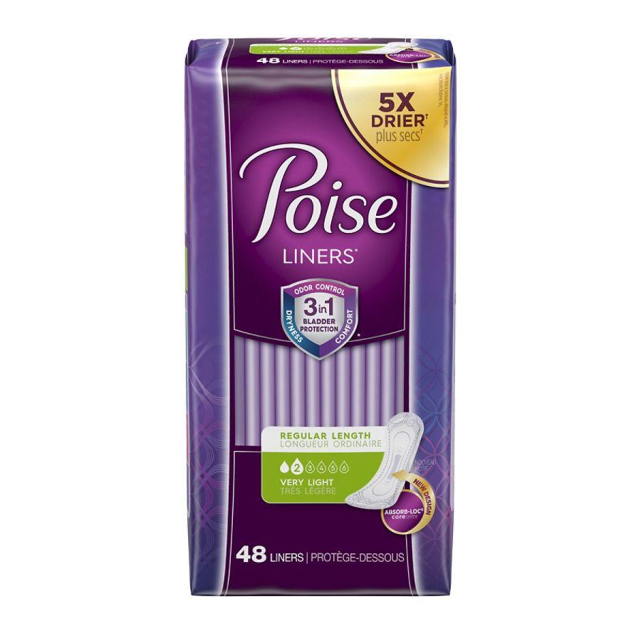 Poise Pantyliner Very Light, 48 ct