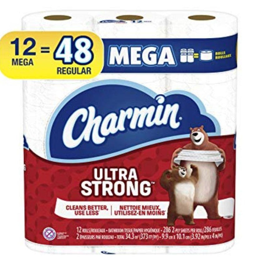 Charmin Ultra Strong Mega Roll, 12 Rolls