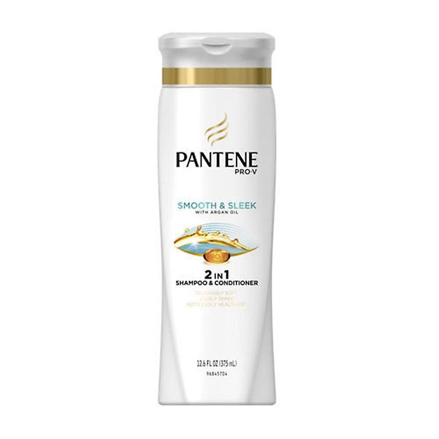 Pantene Shampoo Pro V 2 In 1 Smooth & Silk, 12.6 oz