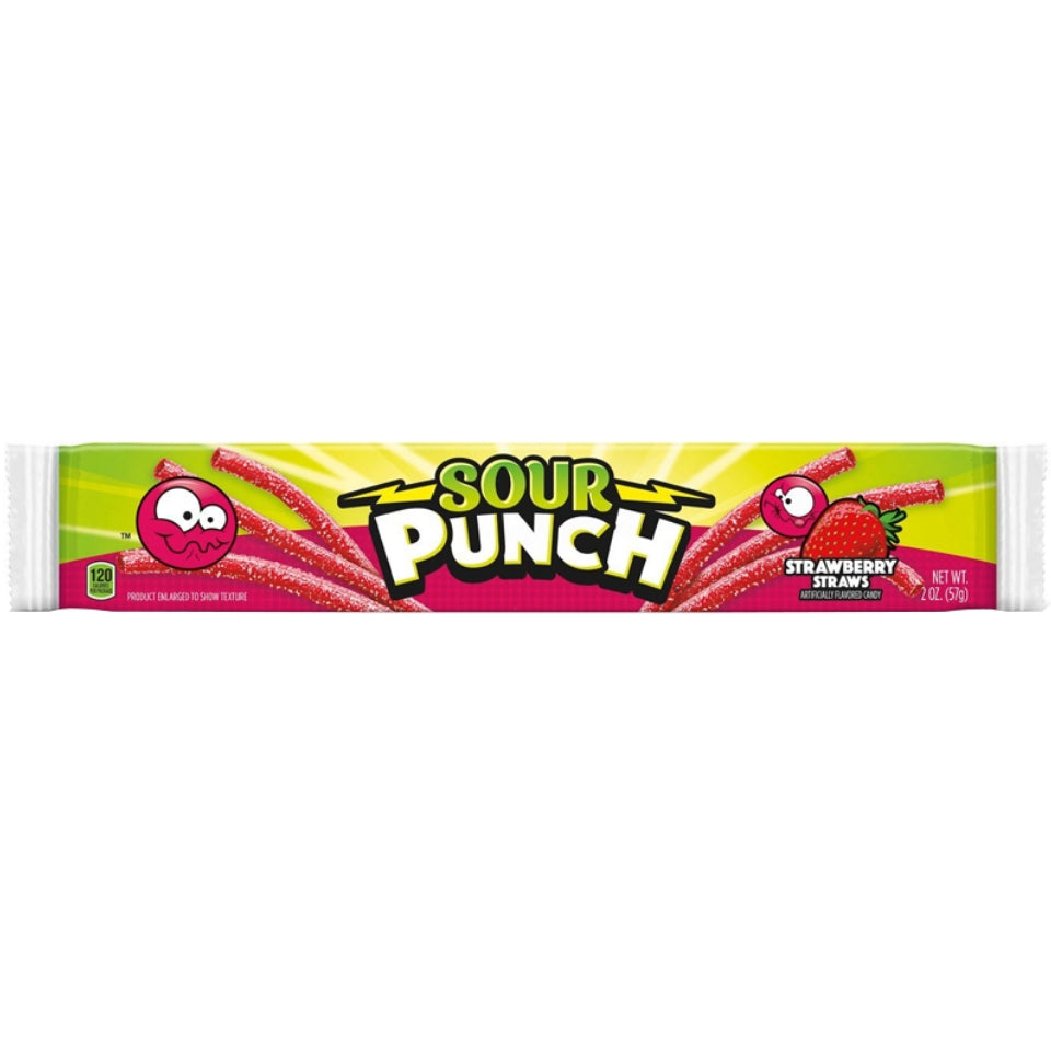 Sour Punch Strawberry Straws, 2 oz
