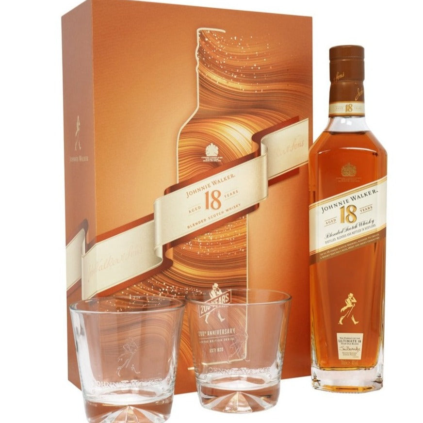 Johnnie Walker Gold 18 Yrs +2 Whisky Glasses 75cl