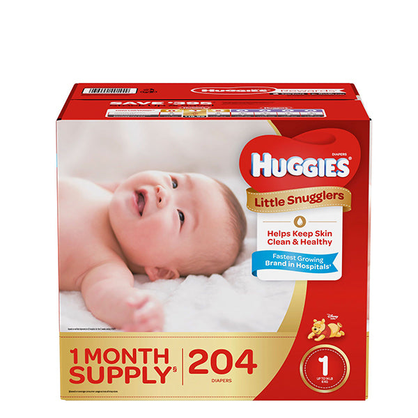 Huggies Diapers Little Movers Size 1, 204 ct
