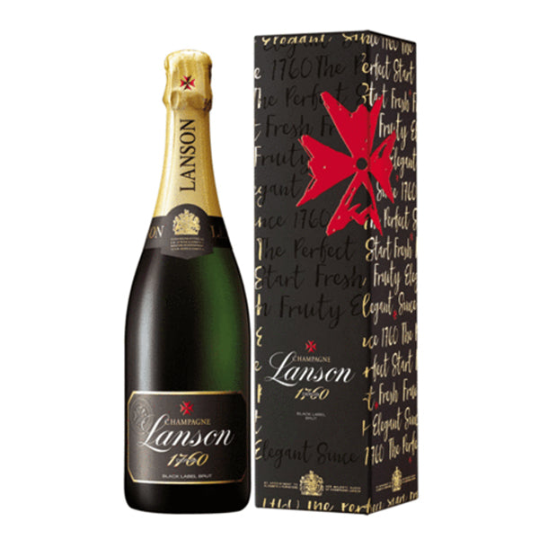 Lanson Champagne Black Label 75cl Music GiftBox