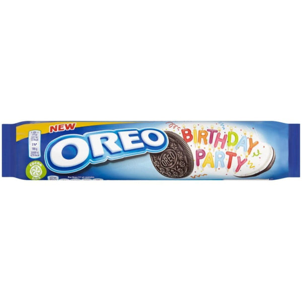 Classic Oreo cookies with festive birthday cake-flavored cream, sprinkled with colorful confetti