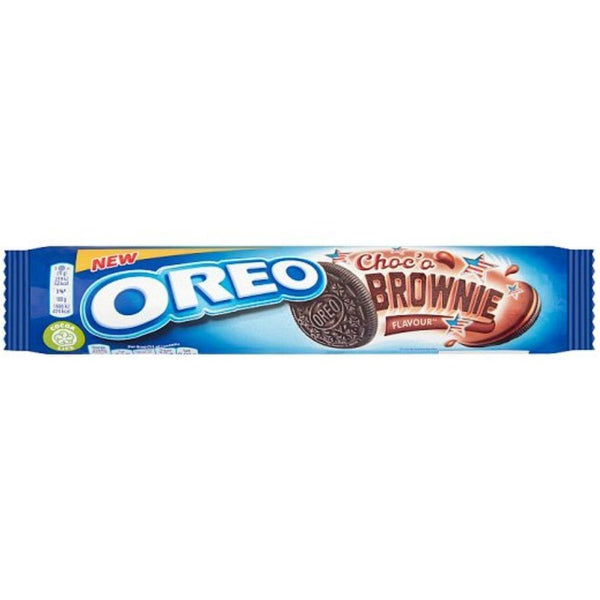 Classic Oreo cookies filled with rich, fudgy brownie-flavored cream