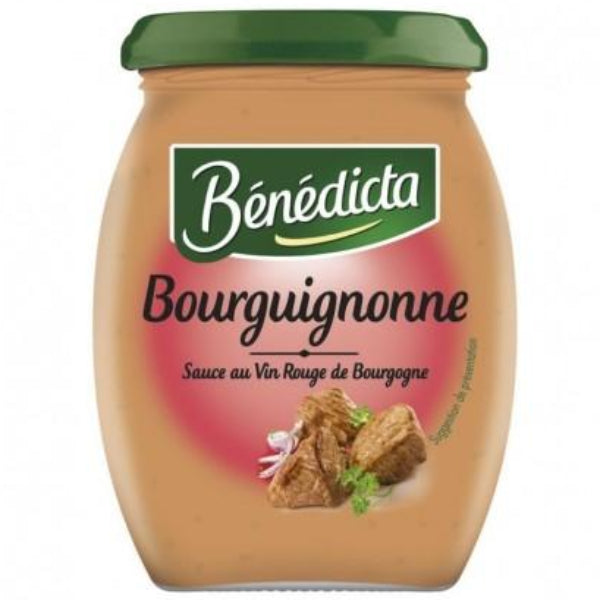  A classic French condiment that combines the rich flavors of Burgundy red wine with a velvety tomato base