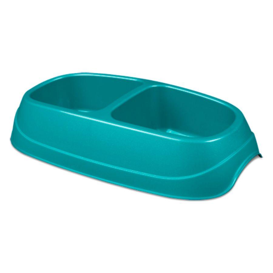 Sterilite Large Double Pet Dish, Blue