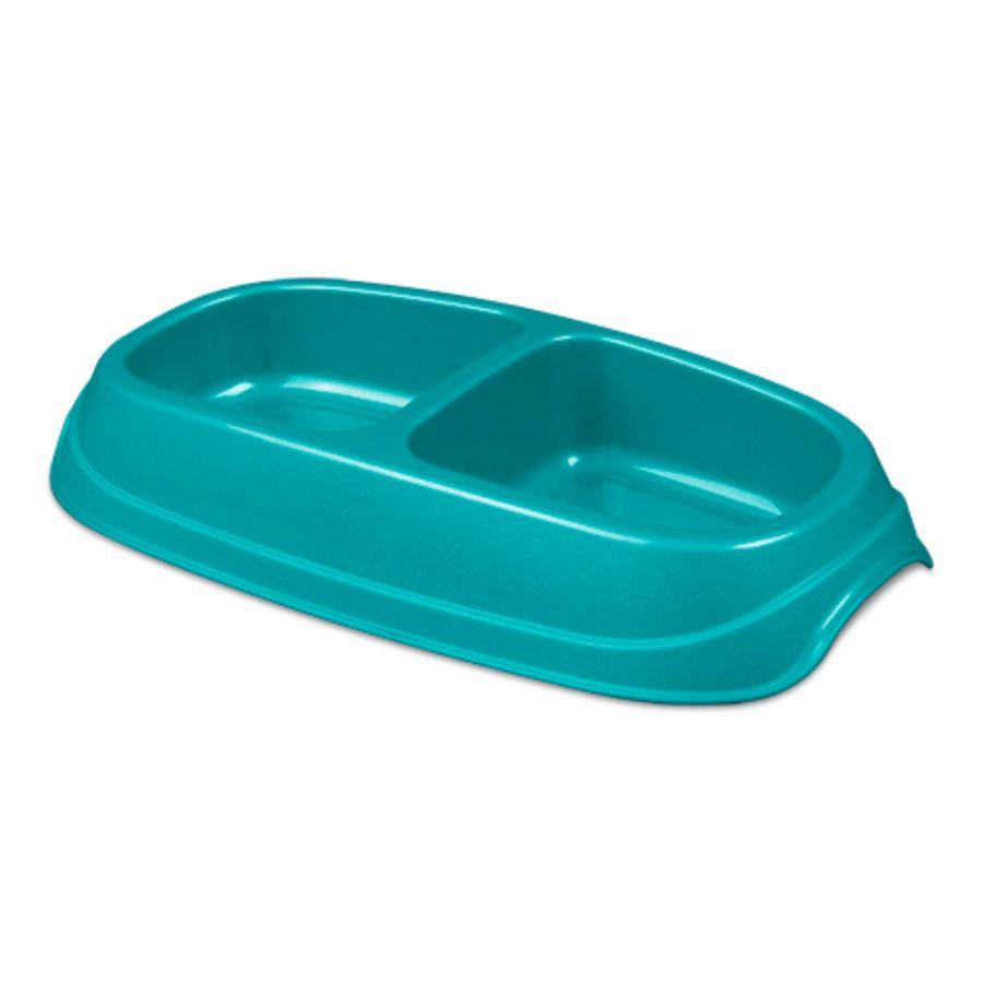 Sterilite Small Double Pet Dish, Blue