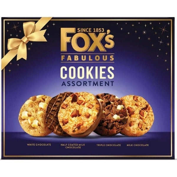 Assorted selection of Fox’s crunchy and indulgent cookies, perfect for sharing or enjoying with tea and coffee.
