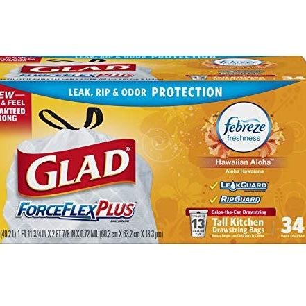 Glad Kitchen Bags Hawaii 13 Gal, 7 ct