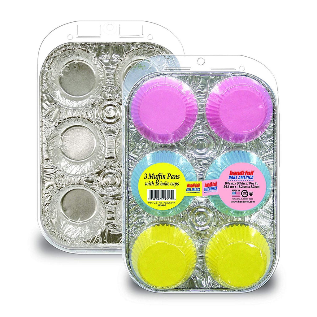 Handi-Foil, 3 Muffins Pans with 18 Bake Cups