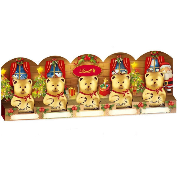 Cute Lindt milk chocolate mini teddy bears, perfect for sharing or little festive treats