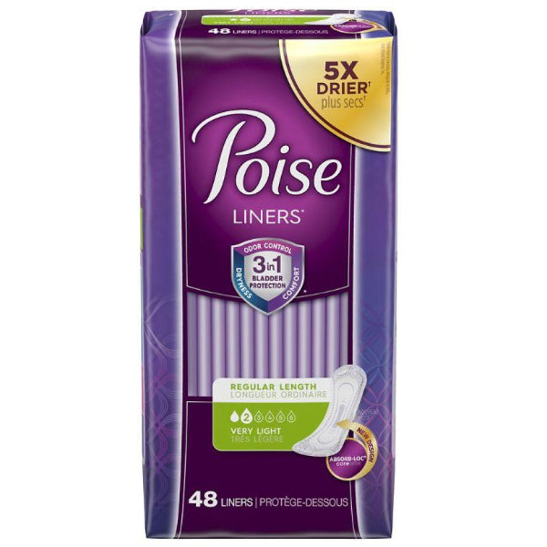 Poise Pantyliner Very Light, 48 ct
