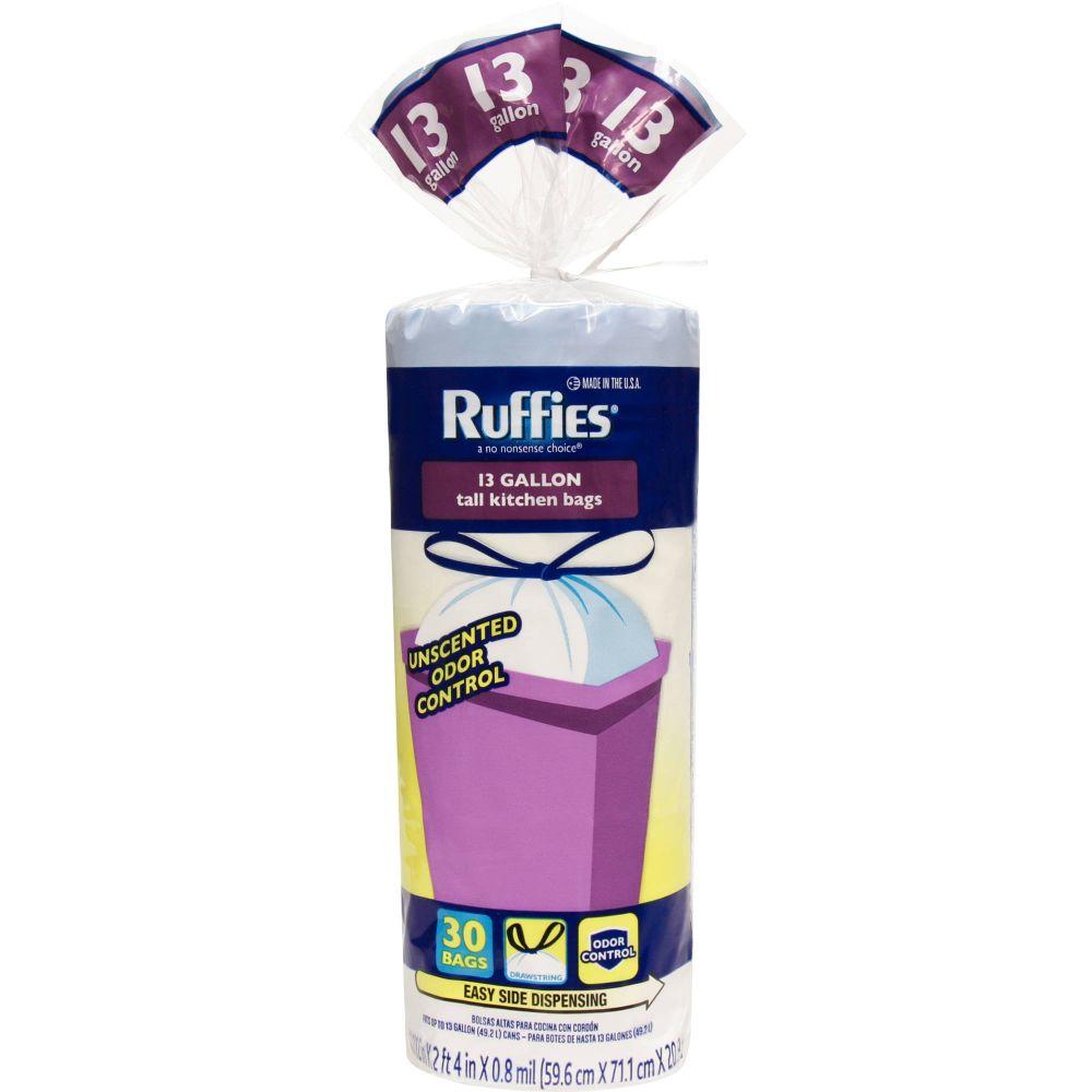 Ruffies, Stretch Tall Kitchen Bags, 17.6 oz