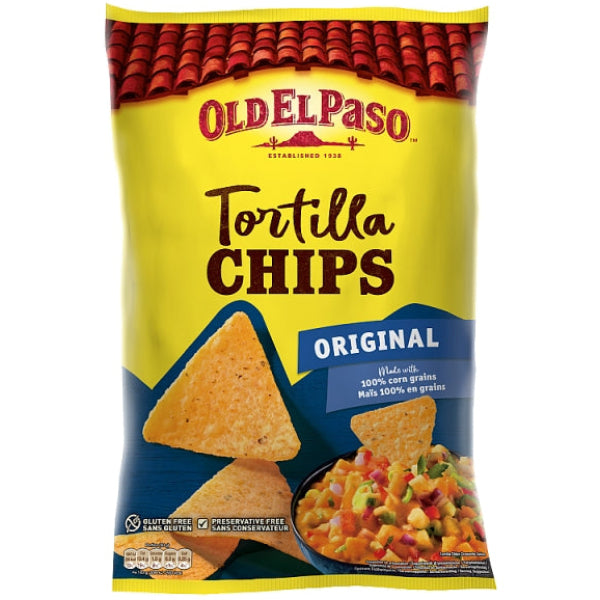 Crunchy, lightly salted tortilla chips, perfect for dipping or enjoying as a snack