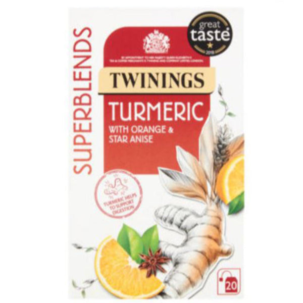 A caffeine‑free orange‑infused turmeric and star‑anise blend, gently spiced and bright, ideal any time of day.