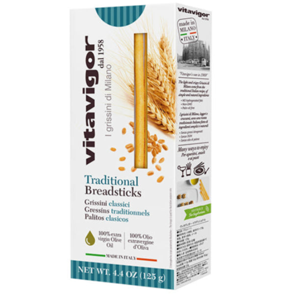 Italian-made grissini, known for their delicate crunch and traditional flavor