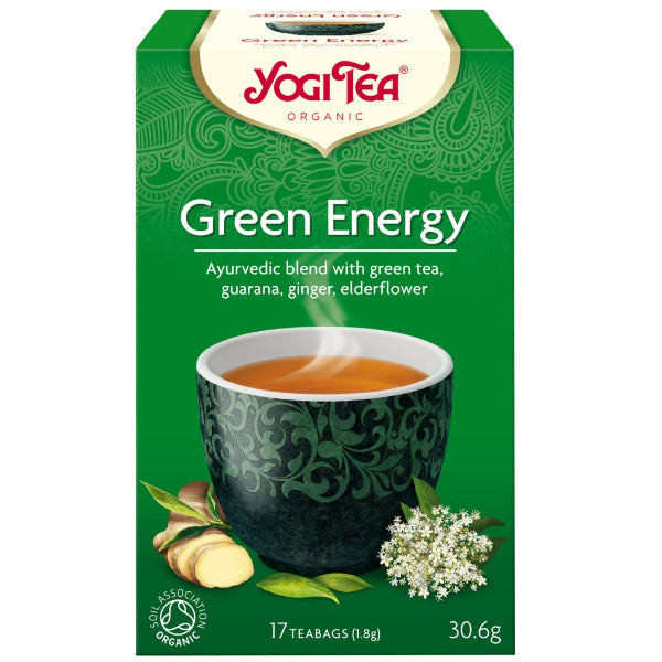 A revitalizing blend of green tea, lemongrass, and organic herbs designed to boost energy and support natural vitality